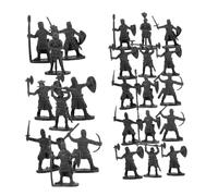 Mikinona 200pcs Miniature People Models Middle Ages Mini Soldier Figures for Miniature Scenes and Micro Landscaping Decor Realistic Grey Figurines for Sand Tables Dollhouses School Projects