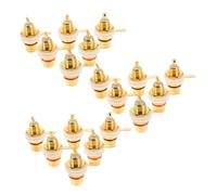 Mikinona 20PCS Audio Terminal Adapter Wire Plug for DIY Speaker Box Projects Amplifier Terminal Connectors Compatible with Banana Plugs Compact Chassis Mount for High Fidelity Sound Systems