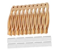 Mikinona 20pcs Bridal Hair Combs DIY Craft Kit for Women Fine French Twist Side Combs with Strong Hold Teeth Decorative Updo Accessories for Bun Chignon Styling