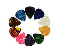 Mikinona 20pcs Celluloid Guitar Plectrum Picks 0.46mm Thin Heart-shaped Lightweight Ukulele Guitar Picks Mixed Colors for Acoustic and Electric