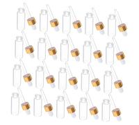 Mikinona 20pcs Clear Glass Dropper Bottles Leakproof Essential Oils Containers Portable Mini Vials with Precision Pipette for Travel Home Office Aromatherapy Hair Perfume