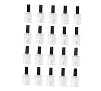 Mikinona 20pcs Flat Nail Polish Storage Bottles Nail Gels Holder Funnel for Easy Transfer for Home and Salon Use