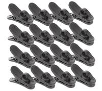 Mikinona 20pcs Lapel Microphone Clips Abs Plastic Mic Clamp Lavalier Wire Clip to Fix The Microphone and Free Your Hands for Performances and Speeches
