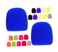 Mikinona 20pcs Microphone Windscreen Covers Thick Sponge Filter Elastic Mic Protector Sleeves Reusable Washable Sponge Microphone Wind Cover for Ktv Stage Home Use