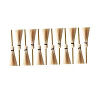 Mikinona 20pcs Mini Broom Model for Doll House Decor Simulated White Miniature Brooms for Desktop and Micro Landscape Accessories Craft to Stimulate Imagination and Patience