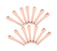 Mikinona 20pcs Rose Gold Zinc Alloy Face Cream Spatulas Compact Facial Cream Applicator Tools Sleek Polished Metal Design Travel Friendly Skincare Scoops for Pure Cosmetic Application