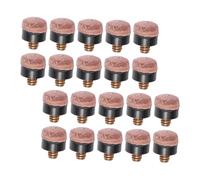Mikinona 20pcs Screw PU Billiard Tips for Snooker Cue Replacement Durable Pool Cue Tips for Maintenance Easy to Replace
