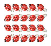 Mikinona 20pcs Seven-spotted Ladybug Mini Hair Clips Cute Cartoon Plastic Barrettes Korean Style Festival Hair Accessories Secure Non-pulling Sideclip for Everyday Fun Party Decor