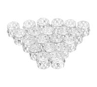 Mikinona 20pcs Silver Rhinestone Hair Cuffs for Braids and Dreadlocks Hollow Triangle Hair Beads Rings Accessories for Women and Girls Sparkly Jewelry for Braiding and Styling