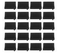 Mikinona 20Pcs USB Port Plug Silicone Dust Stopper Covers for Computer, Server, TV USB 3.0 Type-A Ports, Black Protective Caps for Dust Prevention