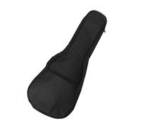 Mikinona 21 Inch Ukulele Bag Stringed Instruments Package Portable Canvas Cloth Padded Case with Side Straps Large Outer Bag Labor Saving Black for Traveling and Training