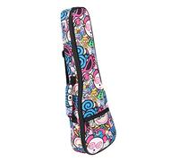 Mikinona 21-inch Ukulele Bag Thick Padded Ukulele Case with Double Shoulder Straps Portable Acoustic Guitar Carrying Pouch for Travel and Storage
