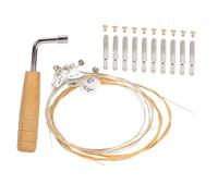 Mikinona 21pcs Lyre Harp String Replacement Kit Tuning Wrench Professional Lyre Pin Nails and Pegs Set for Harp Maintenance and String Changing