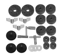 Mikinona 23pcs Cymbal Accessories Set Drum Kit Felt Pad Sleeves Cymbal Replacement Parts Non Slip Drum Set Sleeves