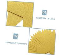 Mikinona 24pcs Metallic Gold Paper Star Cutouts Handmade Cardboard Decorations for Classroom Bulletin Boards Party Wall Art DIY Craft Supplies
