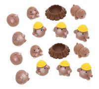 Mikinona 24pcs Resin Miniature Animal Figurines Adorable Tiny Gopher Model for Diy Garden Accessories Miniature Garden Animal Figurines Statue Decoration for Desktop Office Table