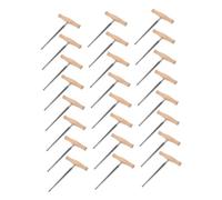Mikinona 24pcs Violin Peg Hole Tapered Reaming Tool Wooden Handle for Accurate Repairing Suitable for Violins