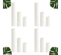 Mikinona 24PCS White Kraft Paper Tubes for Mailing and Art Paintings, Cardboard Document Shipping Rolls Set (10cm, 15cm, 20cm) for DIY Posters and Drawings Protection