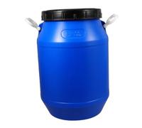 Mikinona 25l Food Pantry Jar with Lid and Handle, Extra Thick Food Grade Hdpe Plastic, Round Blue Fermenting Container for Ingredients Storage and Multifunctional Use in Kitchen