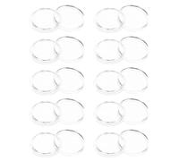 Mikinona 25mm Coin Capsules Holders 100pcs Plastic Storage Cases