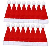 Mikinona 25Pcs Miniature Santa Hats Wine Bottle Covers Silverware Holders Christmas Decor Ornaments Festive Tableware Accessories for Holiday Party Flair