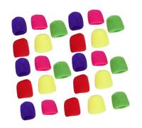 Mikinona 25pcs Thickened Microphone Covers for Karaoke Washable Mic Sponge Windscreen Protective Covers Red Yellow Pink Green and Purple Colors