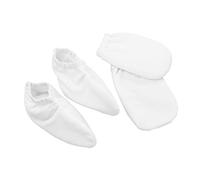 Mikinona 2pairs Paraffin Wax Bath Mitts for Hand Foot Care Insulated Spa Gloves Cloth Polyester Liner Moisturizing Therapy Mitts