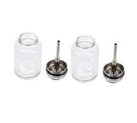 Mikinona 2pcs 100ml Pressing Type Empty Glass Alcohol Bottles Multipurpose Storage Holders for Crafting and Household Use