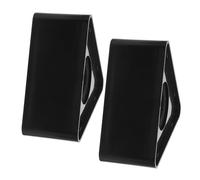Mikinona 2pcs Abs Microphone Flag Holder Triangle Logo Station for Desktop Mic Stands Interview and Hosting Use Compatible with Various Mic Brands Professional Branding Display