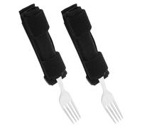 Mikinona 2pcs Adjustable Adaptive Utensil Holder Straps for Disabled Eating Assistance Elderly Fork Gripping for Rehabilitation and Arthritis Care Enhanced Independence Dining Aid for Weak