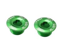 Mikinona 2Pcs Aluminum Alloy Bike Crank Cover Screws Lightweight Rustproof Crankset Bolts for Mountain and Road Bikes with High-precision Thread and Corrosion Resistance Multi-color Options