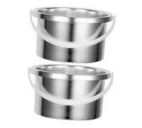 Mikinona 2pcs Aluminum Wax Pot Replacement for Wax Warmer Portable Melting Bowl with Even Heating for Hair Removal and Candle Making Compact Salon and Home Use