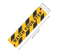 Mikinona 2pcs Anti-slip Safety Tape for Steps with Watch Your Step Warning Decals Yellow Black Caution Strips Slip Grip Enhancer for Wet Floor and Stair Marking Indoor Outdoor Use