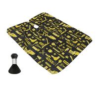 Mikinona 2Pcs Anti-Static Barber Cape and Neck Duster Brush Set Lightweight Hairdressing Cape for Haircut Coloring and Makeup Professional Salon Haircut Cover for Barbers and Personal Use