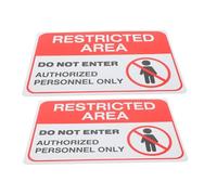 Mikinona 2pcs Authorized Personnel Only Warning Sign Indoor Outdoor Weatherproof with Pre-drilled Keep Out Restricted Area Safety Sign for Offices and Private Zones