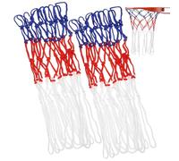 Mikinona 2pcs Basketball Nets 50cm Length 12-Ring Nylon Heavy Duty Professional Basketball Shot Net for Indoor and Outdoor