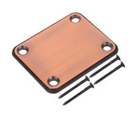 Mikinona 2pcs Bass Neck Plate with Screws Guitar Neck Connecting Joint Board Replacement for Electric Guitar High-grade Material Easy Installation Lightweight and Portable