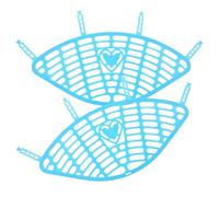 Mikinona 2pcs Bike Protective Mesh Backseat Safety Net for Electric Bicycle and Bike Rear Seat Blue Plastic Protective Screen for 16-20 Inch Wheels Rear-wheel Guard Accessory Random Style