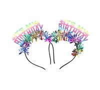 Mikinona 2pcs Birthday Headband Hair Accessory Adorable Party Headdress for Unique Enhance Birthday Celebrations Fun and Chic Hairband for Dress Up Occasions