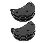 Mikinona 2pcs Black Foot Tambourines Percussion Musical Instrument Accessories for Adults Church Dance Tambourines