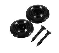 Mikinona 2pcs Black Metal Bass String Retainer Guides Stable String Lock for Electric Bass Players Compatible with Various Models Easy Replacement and Firm Grip