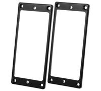 Mikinona 2pcs Black Pickup Frames Electric Guitar Replacement Parts Curved Edge Protective Mounting Rings Fit for Pickups