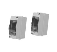 Mikinona 2pcs Box Weatherproof Enclosures Electrical Boxes for Outdoor Use Small Plastic Ip65 Breaker Cover Abs/pc