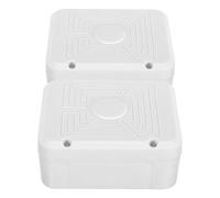 Mikinona 2pcs Camera Junction Box Square Mounting Case for Dome Security Cameras Cable Organizer Wire Storage Protector
