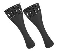 Mikinona 2pcs Carbon Fiber 4/4 Cello Tailpiece with 4 Fine Tuners Replacement String Board Accessory for Cello Players Orchestral Use