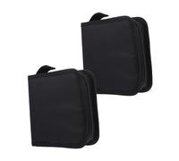 Mikinona 2pcs CD Storage Bag Capacity Oxford DVD Organizer Case Lightweight Shockproof Disc Holder for Car Travel Home Protection