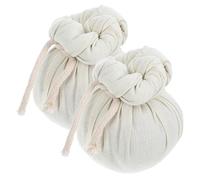 Mikinona 2Pcs Chinese Moxa Massage Balls Heat Compress Relief Hot Warming Pouches for Muscle Soreness and Fatigue Portable Herbal Therapy Balls for Spa Office Travel