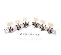 Mikinona 2pcs Classical Guitar Tuner Keys Machine Heads Acoustic Guitar String Tuning Pegs Replacement Flat Square Head Compatible for A-38 Model