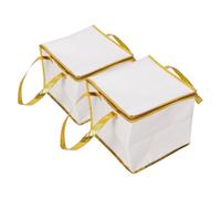 Mikinona 2pcs Collapsible Insulated Cake Bags Thermal Tote for Catering Heavy Duty Multi-use Food Carrier for Desserts Bread