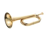 Mikinona 2pcs Copper Golden Bugle Trumpet for Trumpet Players Beginner Wind Instrument Bugle for Military Orchestra